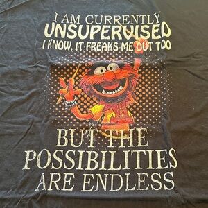 Black Graphic T-Shirt with Fun Print